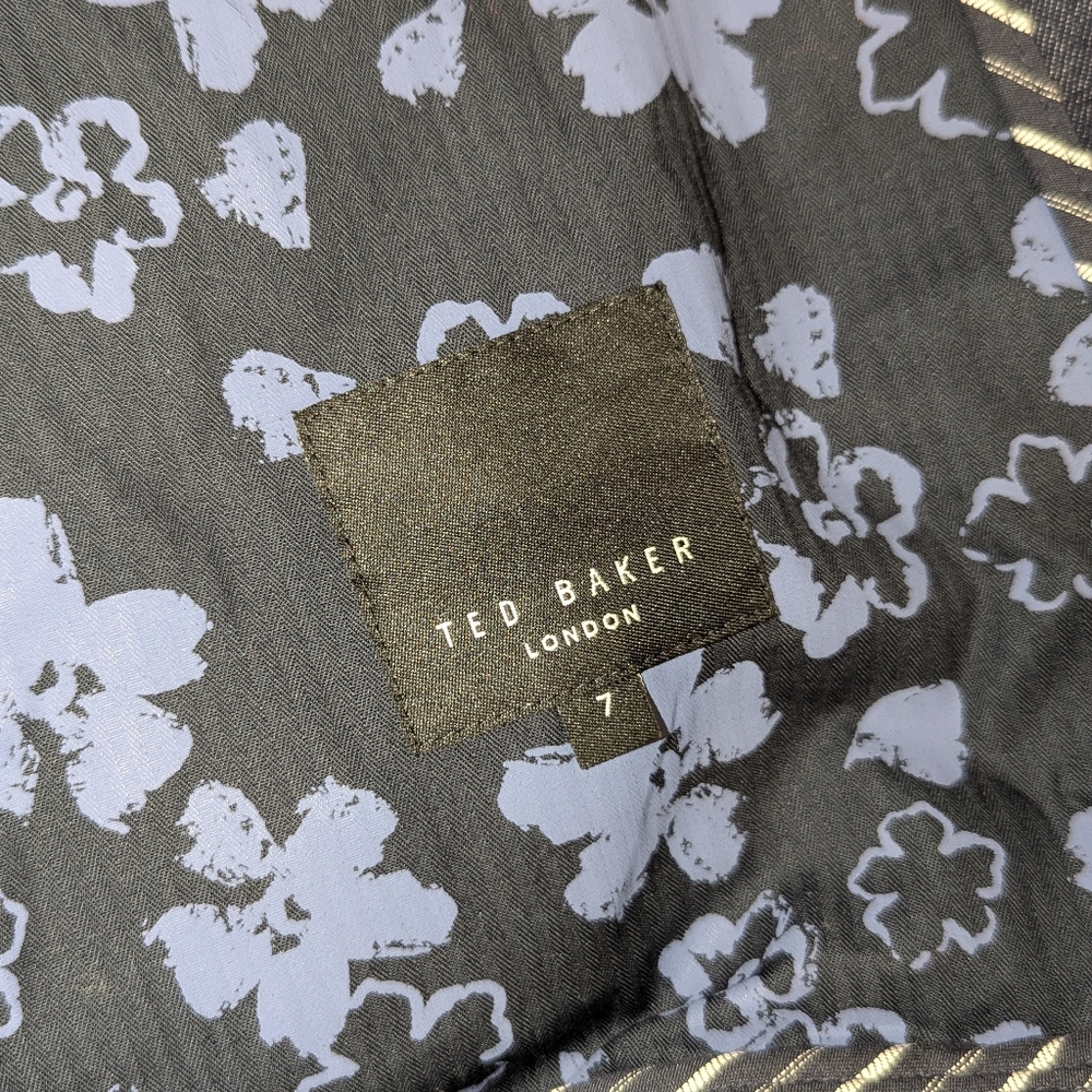 Ted Baker Conham Denim Blue Bomber Jacket - Size 7 (Large) - Retail Value $395 - Picture 8 of 10